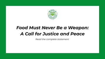 Food Must Never Be a Weapon: A Call for Justice and Peace